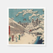 Serviette En Papier Hiroshige hiver paysage Japon pays (Devant)