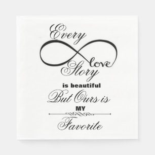 Serviette En Papier Histoire d'amour