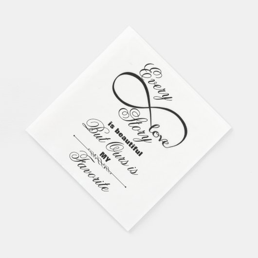 Serviette En Papier Histoire d'amour (Coin)