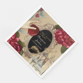 Serviette En Papier Histoire de fée en miroir blanc neige (Coin)