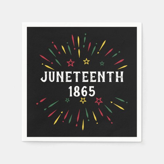 Serviette En Papier Histoire des Noirs Afro-Américains Juneteenth 1865 (Devant)