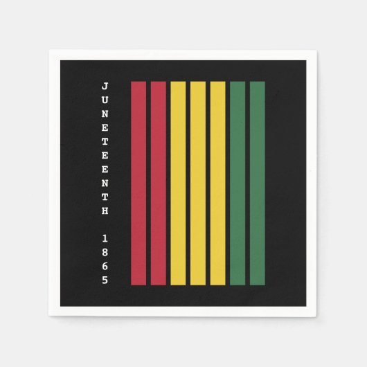 Serviette En Papier Histoire noire afro-américaine 1865 (Devant)