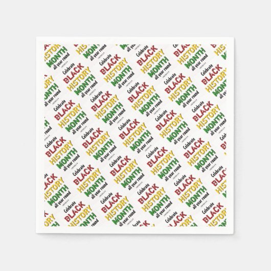 Serviette En Papier HISTOIRE NOIRE MOIS MOtivationnel papier BHM (Devant)