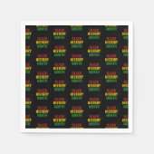 Serviette En Papier HISTOIRE NOIRE MOIS Rouge Jaune Vert BHM Papier (Devant)