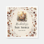 Serviette En Papier Histoire Nouveau chapitre Baby shower classique Co (Devant)