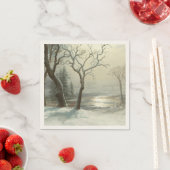 Serviette En Papier Hiver à Yosemite par Albert Bierstadt (En situation)