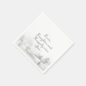 Serviette En Papier Hiver Amour rire et heureux toujours après (Coin)