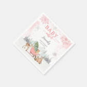 Serviette En Papier Hiver Bébé boisé Il fait froid dehors Baby shower (Coin)