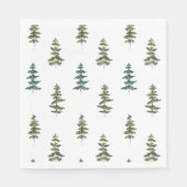 Serviette En Papier Hiver branché | Napkins Motif d'arbre de Noël (Devant)