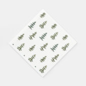 Serviette En Papier Hiver branché | Napkins Motif d'arbre de Noël (Coin)