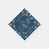 Serviette En Papier Hiver Coquette Bleu Bébé il fait froid Papier Napk (Coin)