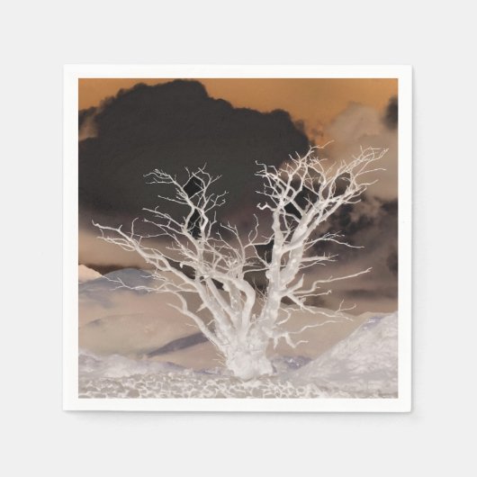 SERVIETTE EN PAPIER HIVER DE LA MONTAGNE (Devant)