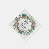 Serviette En Papier Hiver Mariage Réception Serviettes Fête Faveur (Coin)