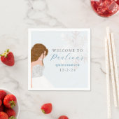 Serviette En Papier Hiver Mis Quince 15e anniversaire Quinceañera Phot (En situation)