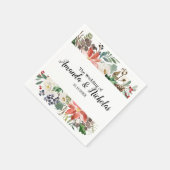 Serviette En Papier Hiver mystique | mariage personnalisé (Coin)