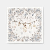 Serviette En Papier Hiver neige beaucoup Baby shower amusant (Devant)