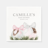 Serviette En Papier Hiver Noël Fille Baby shower papier serviettes (Devant)