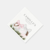 Serviette En Papier Hiver Noël Fille Baby shower papier serviettes (Coin)