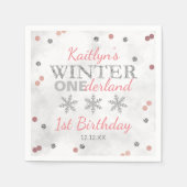Serviette En Papier Hiver ONE derland 1er anniversaire (Devant)