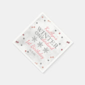 Serviette En Papier Hiver ONE derland 1er anniversaire (Coin)