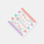 Serviette En Papier Hiver ONE derland Anniversaire Napkin - Fille - PP (Coin)
