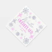 Serviette En Papier Hiver ONE derland Flocon de neige 1er anniversaire (Coin)