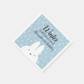 Serviette En Papier Hiver ONE derland Garçon 1er anniversaire bleu (Coin)
