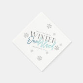 Serviette En Papier Hiver ONE derland Parties scintillant d'argent Ble (Coin)