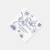 Serviette En Papier Hiver Onederland 1er anniversaire (Coin)
