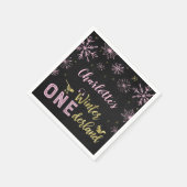 Serviette En Papier Hiver Onederland Anniversaire serviettes Snowflake (Coin)