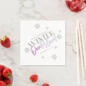 Serviette En Papier Hiver ONEderland Parties scintillant d'argent viol (En situation)