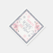 Serviette En Papier Hiver ONEderland Pink and Silver Birthday Party (Coin)