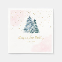 Hiver Onederland Pins neigeux Rose