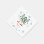Serviette En Papier Hiver Onederland Premier anniversaire mignon snowm (Coin)