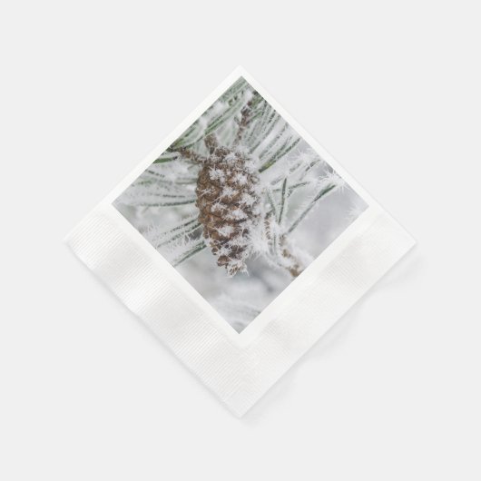 Serviette En Papier Hiver, Pinecone, Flèches (Coin)