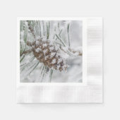 Serviette En Papier Hiver, Pinecone, Flèches (Devant)