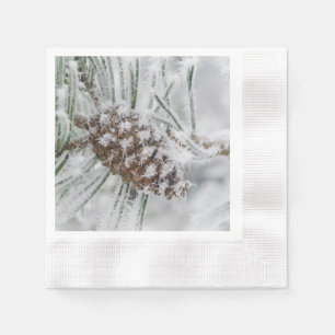 Serviette En Papier Hiver, Pinecone, Flèches