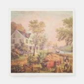 Serviette En Papier Hiver récolte Thanksgiving Naples (Devant)