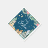 Serviette En Papier hiver scandinave 'Joyeux Noël' (Coin)