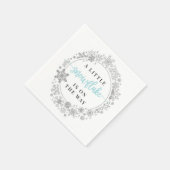 Serviette En Papier Hiver Snowflake Baby shower Cocktail Napkin (Coin)