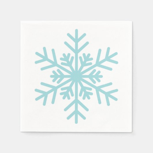 Serviette En Papier Hiver Snowflake Baby shower Cocktail Napkin (Devant)