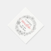 Serviette En Papier Hiver Snowflake Baby shower Cocktail Napkin (Coin)