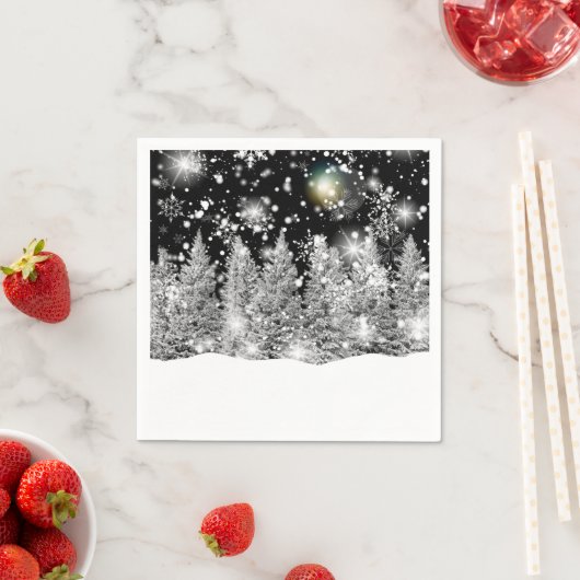 Serviette En Papier Hiver Solstice neige (En situation)