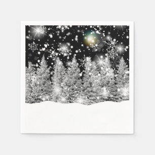 Serviette En Papier Hiver Solstice neige