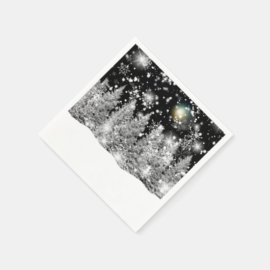 Serviette En Papier Hiver Solstice neige (Coin)