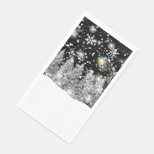Serviette En Papier Hiver Solstice neige (Coin)