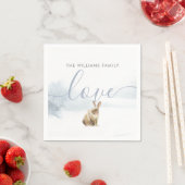 Serviette En Papier Hiver Vacances de Noël de lièvre (En situation)