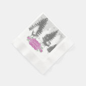 Serviette En Papier Hiver Wonderland Papier Napkin - Magenta (Coin)