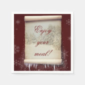 Serviette En Papier Hivernment Parchment Illustration (Devant)