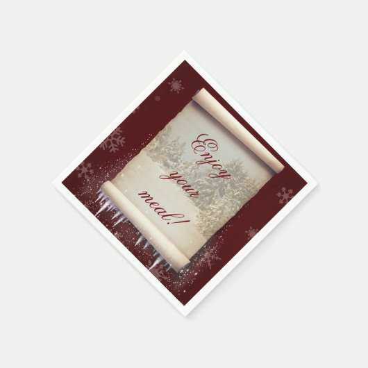 Serviette En Papier Hivernment Parchment Illustration (Coin)